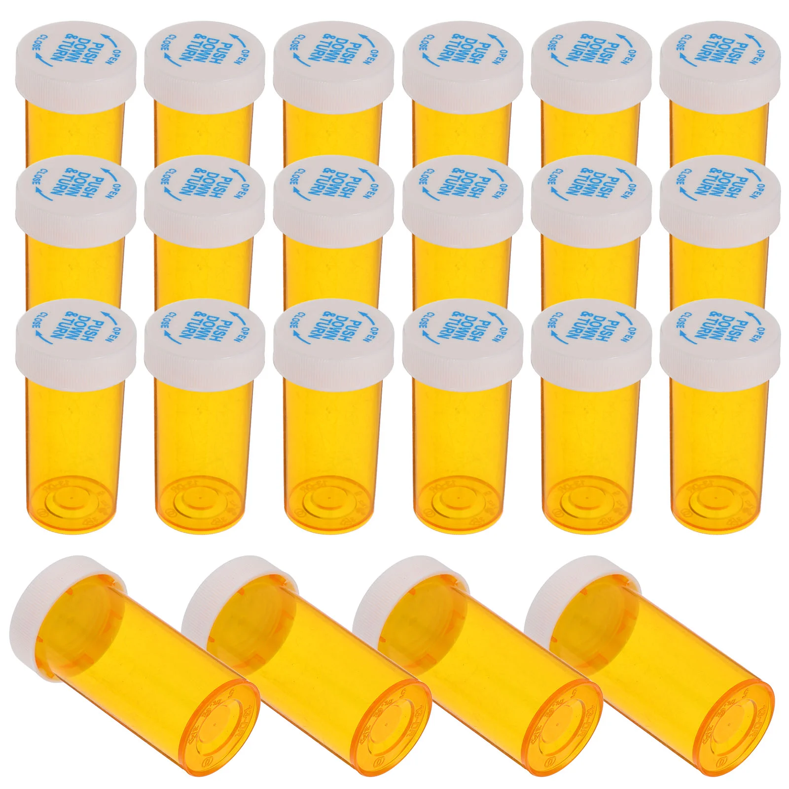 

25 Pcs Vial Portable Medicine Organizer Bottle Clear Laboratory Pill Bottles Empty with Caps Container Protective