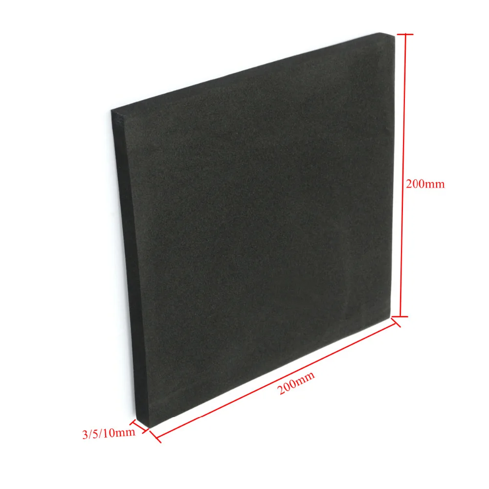 200x200mm 3/5/10/15mm ESD Anti Static Pin Insertion High Density Soundproofing Foam Panel Sound-Absorb Noise Sponge Foam