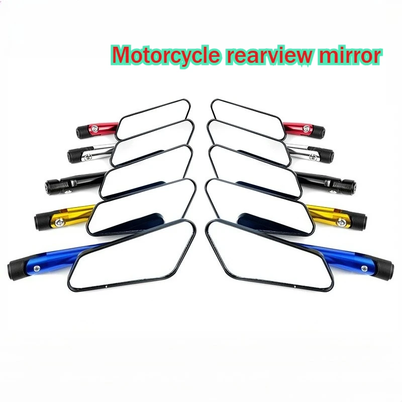 Motorcycle Electric Bike Rearview Mirror - Universal Adjustable Convex Side Backup Mirror for Scooter Moped