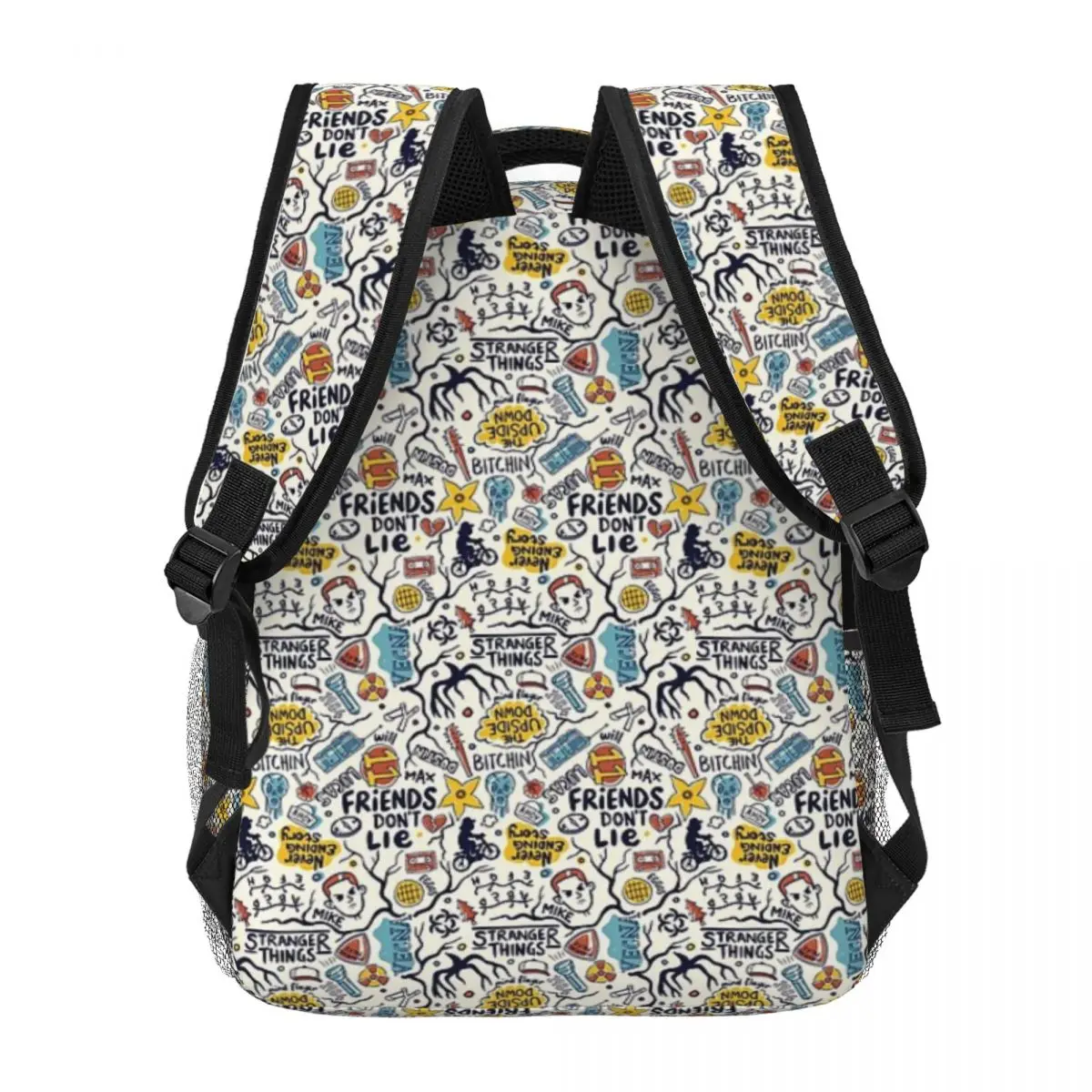 Stranger Things DrelyPattern pour filles et garçons, sac à dos étudiant de grande capacité, sac à dos léger et étanche