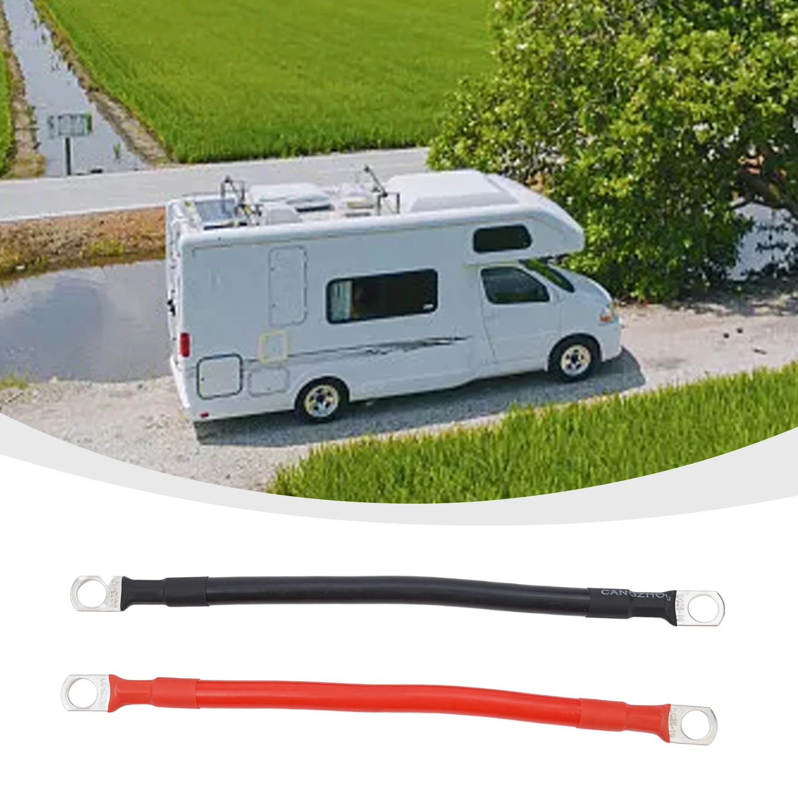 

Соединительный кабель аккумуляторной батареи длиной 19 см для 100 А с лужеными серебряными медными клеммами для систем постоянного тока 12 В 24 В