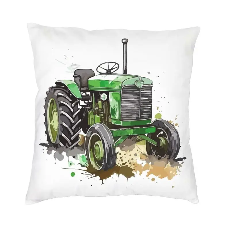 Custom Kids Tractor Square Throw Pillow Cover Home Decor 3D Two Side Printed Cushion Cover for Living Room