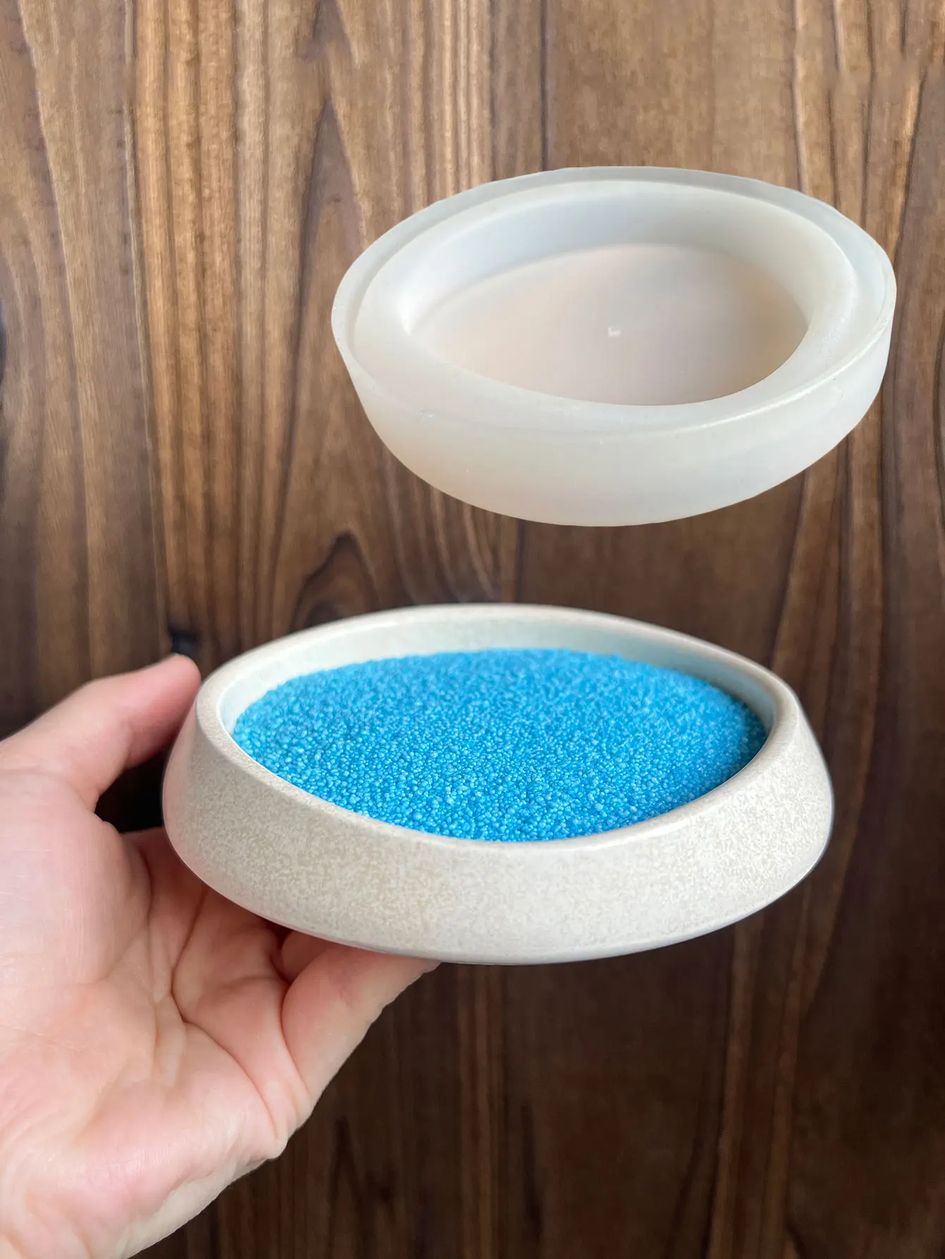 Unregelmäßige Welle Tablett Silikon Form DIY Schmuck Ring Display Disc Gips Zement Kerze Container Kerzenhalter Form