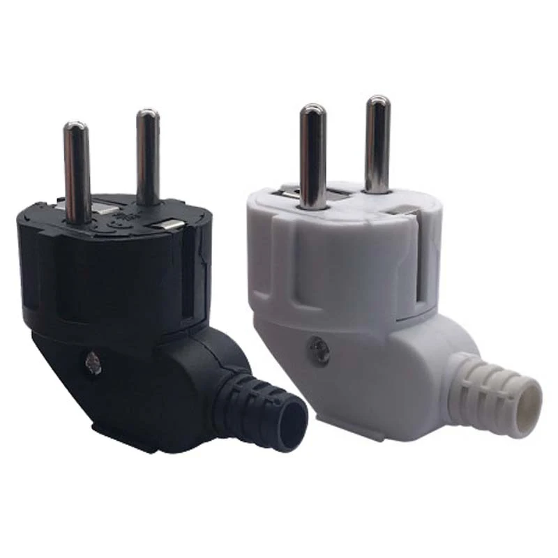 EU Plug Adapter Replacement 250V Male France Korea Germany Plug AC Outlets Rewireable Schuko Euro Wall Socket For Power Cable