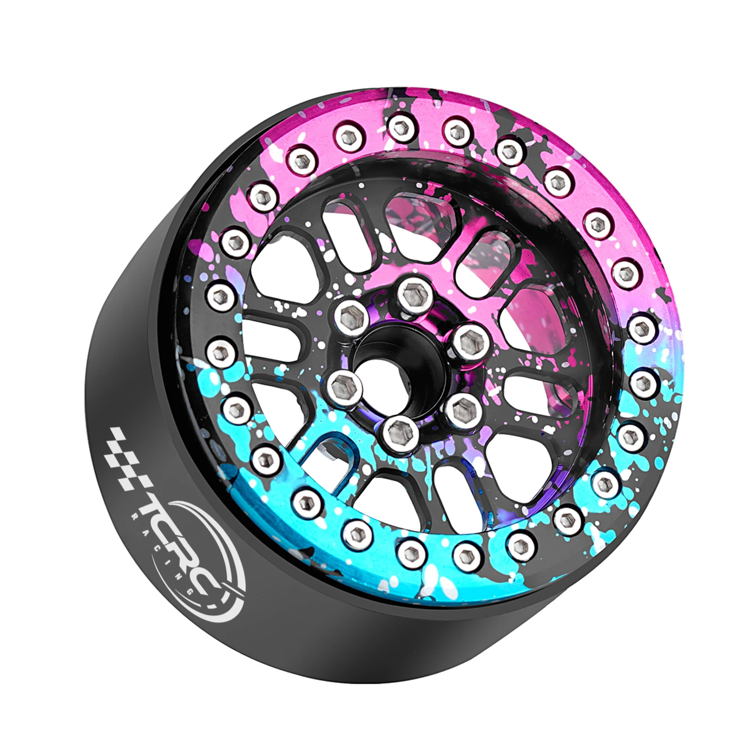 

TCRC 4PCS Aluminum 2.2 Inch Beadlock Wheels Hubs for 1/10 Axial Wraith RR10 YETI SCX10 D90 TRAXXAS TRX4 CC01 RC Crawler Car
