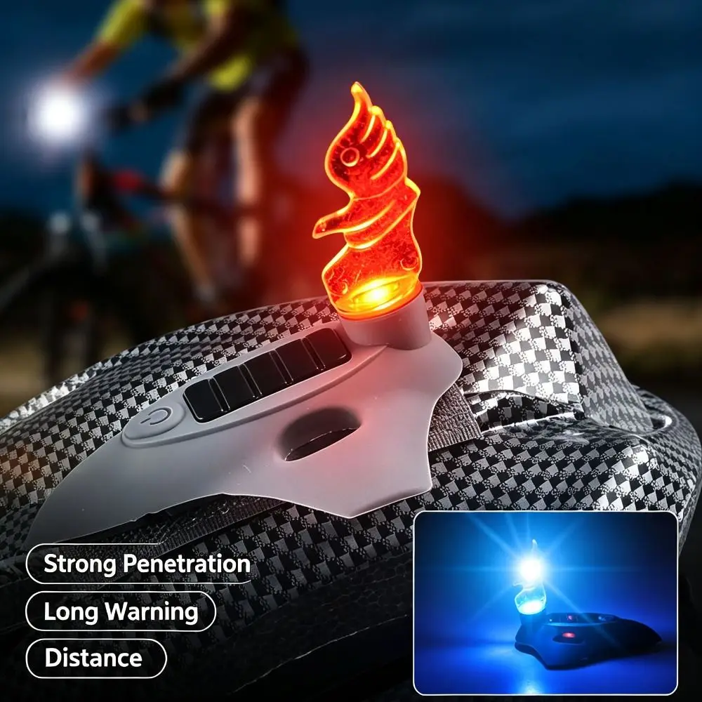 7 Gears Adjustment Motorcycle Helmet Light Type-C Dustproof Design Bicycle Helmet Light Waterproof Personality