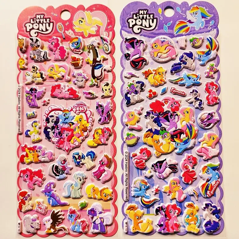 My Little Pony Stickers Cartoon Three-dimensional 3D Bubble Stickers Children's Toys Cute Decorative Stickers Girls Kawaii Gifts