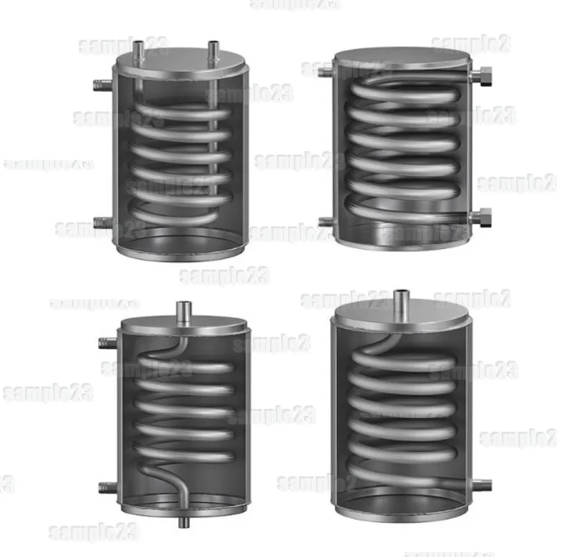 304 Stainless Steel Spiral Coil Heat Exchanger 165-240 Refrigeration Condenser for Distillation Cooling Heating Machine Parts