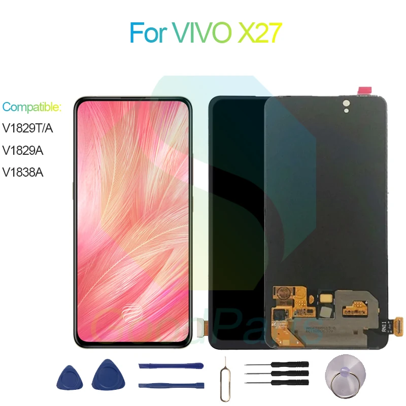 

Замена экрана для VIVO X27 2340*1080 V1829T/A, V1829A, V1838A для VIVO X27 ЖК-сенсорный дигитайзер