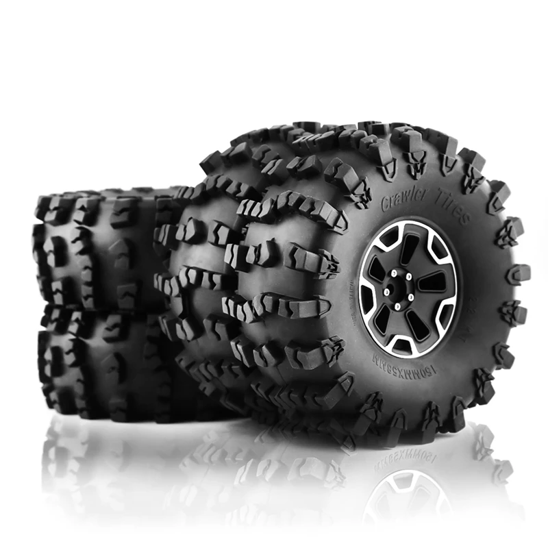 4Pcs 150Mm 2.2 Inch RC Car Tire For 1/10 RC Crawler Car Axial SCX10 Wraith Capra Traxxas TRX4