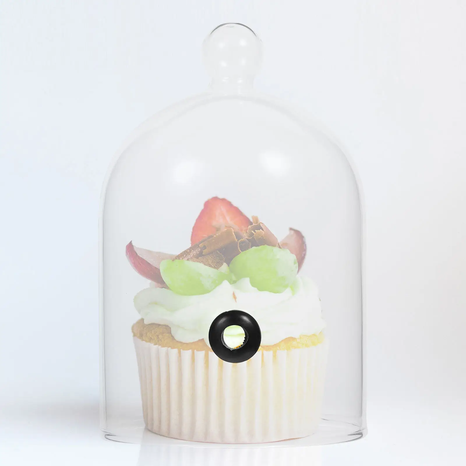 

1Pcs Crystal Clear Heat Resistant Cold Resistant Glass Food Cover for Cakes Breads Dishes Desserts Perfect Gift for Valentine's