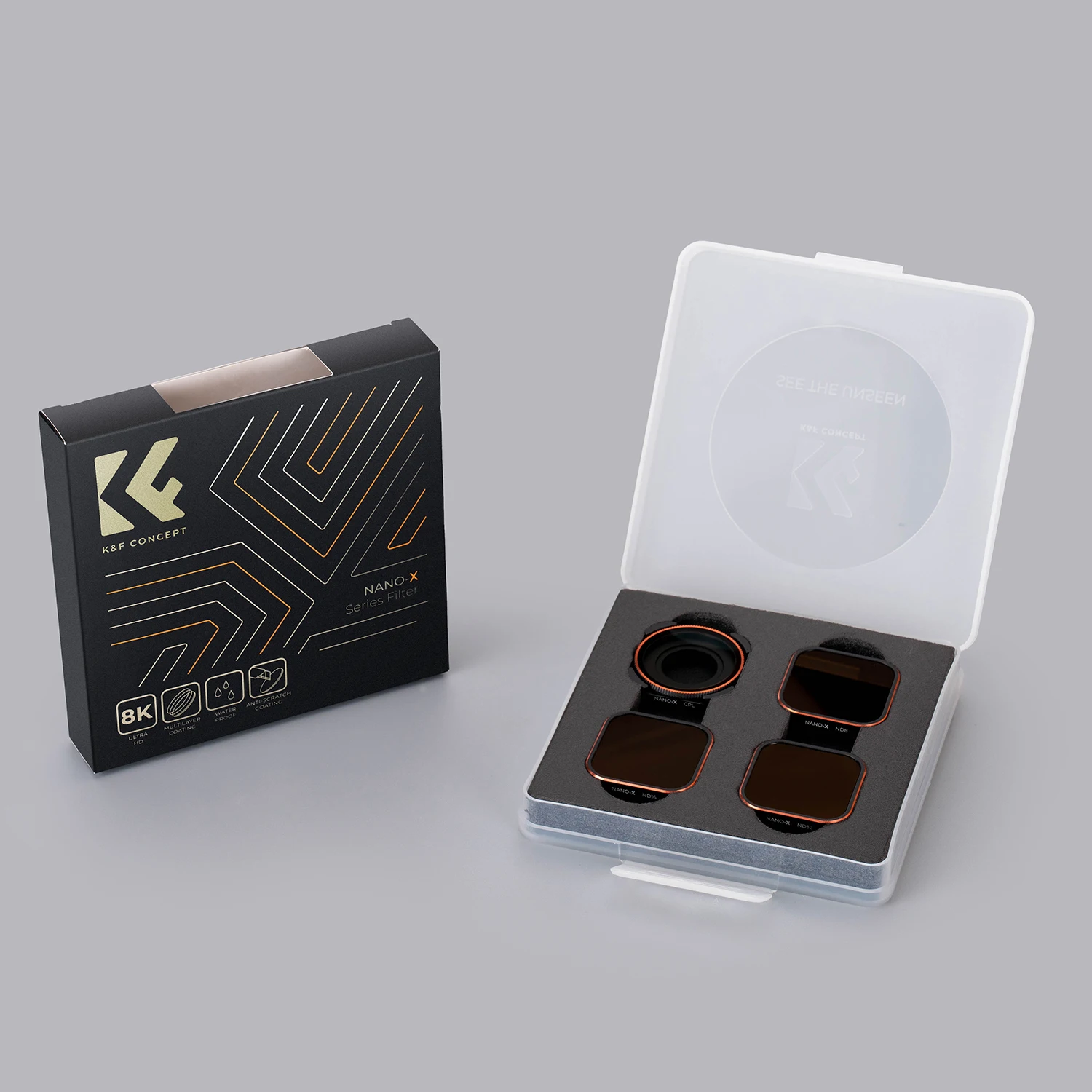 K&F CONCEPT CPL ND Filterset für GoPro Hero 10 11 12 13 Schwarz variabel ND8 ND16 ND32 ND64 ND1000 ND2-32 ND32-512 Action-Kamera – Detail 34