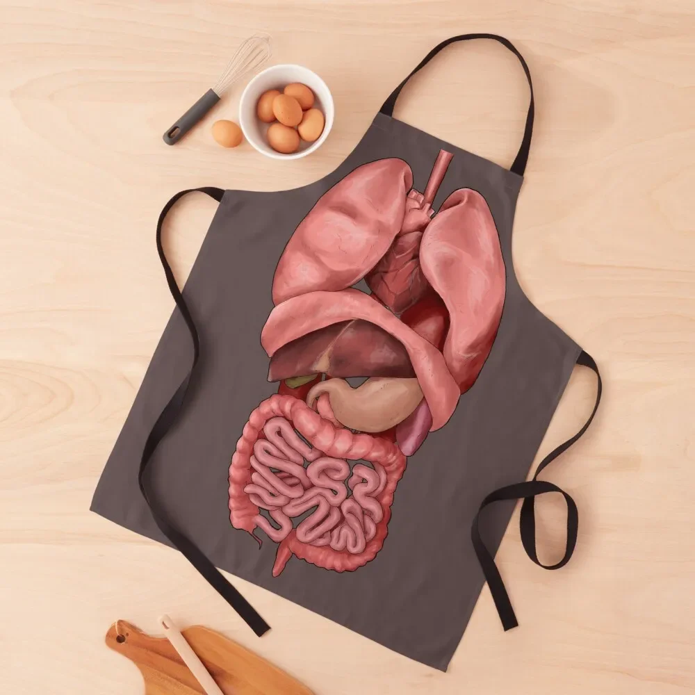 

Internal Organs Apron bib Trim Cloth Cooking Kitchen accessories Apron