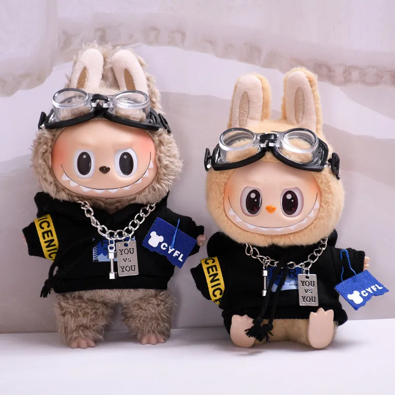 

[Clothes Only] 17cm Labubu Clothes Pilot Suit Jacket LABUBU Doll Clothes Accessories Cute Decoration