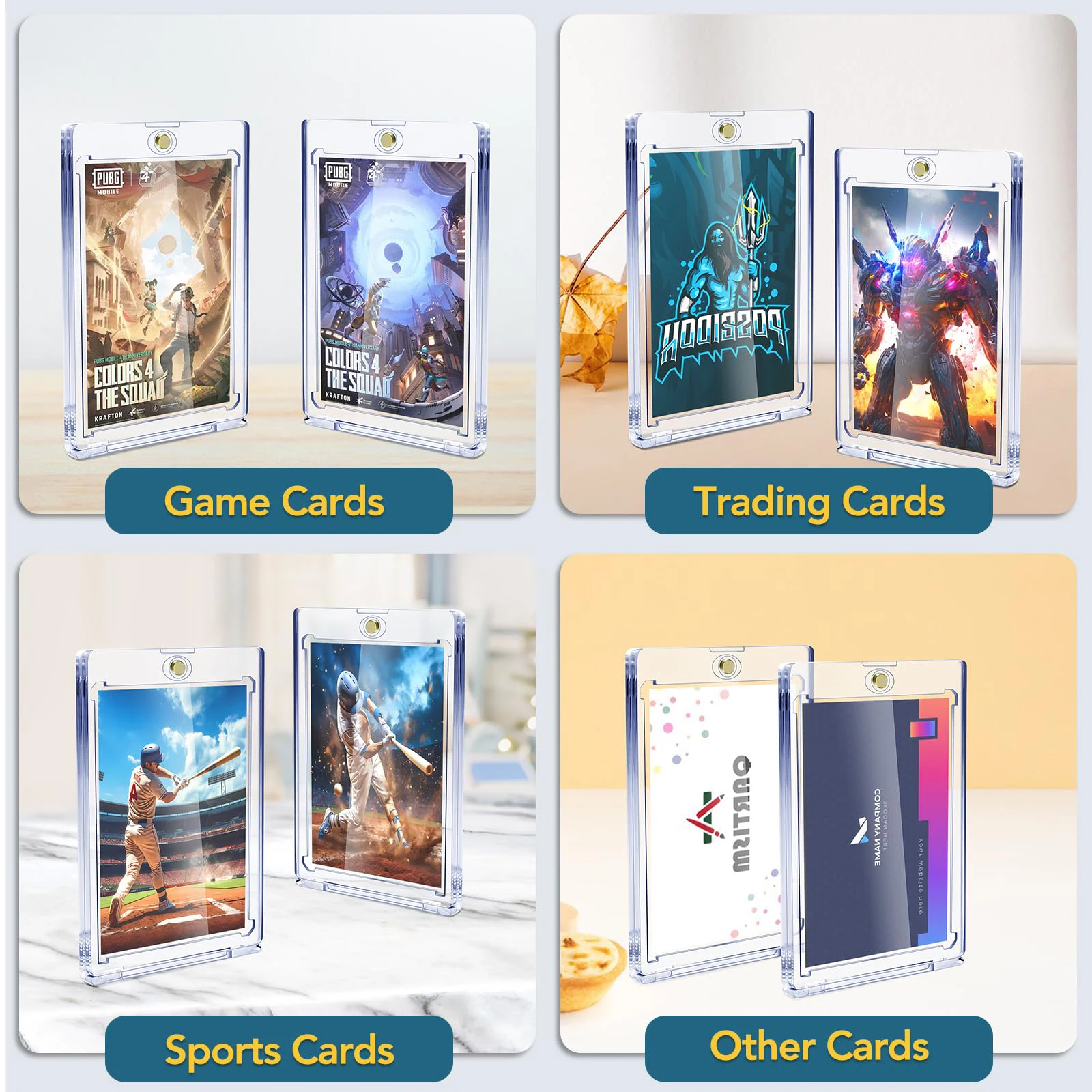 30 Stück 35pt Transparente Kartenhüllen mit Magnetverschluss für Gaming, Sport, Sammelkarten, Kpop-Idol-Fotos, Schutzhüllen – Detail 9