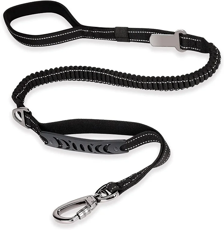 Multifunctional Dog Leash for Medium Large Dogs Adjustable Dog Leash with seatbelt buckle 4-6 FT Strong Bungee Dog Leash