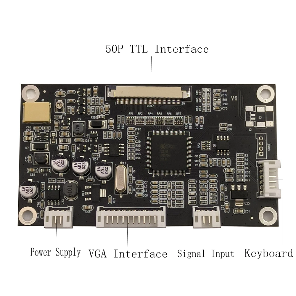 Imagem -05 - Painel de Exibição de Tela Lcd Controlador Vga e av Driver Board Zj050na08c 640*480 5.0 50 Pinos