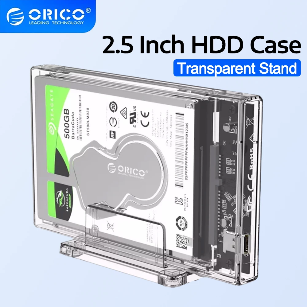ORICO Transparent 2.5 Inch HDD Case External HDD Enclosure 2.5