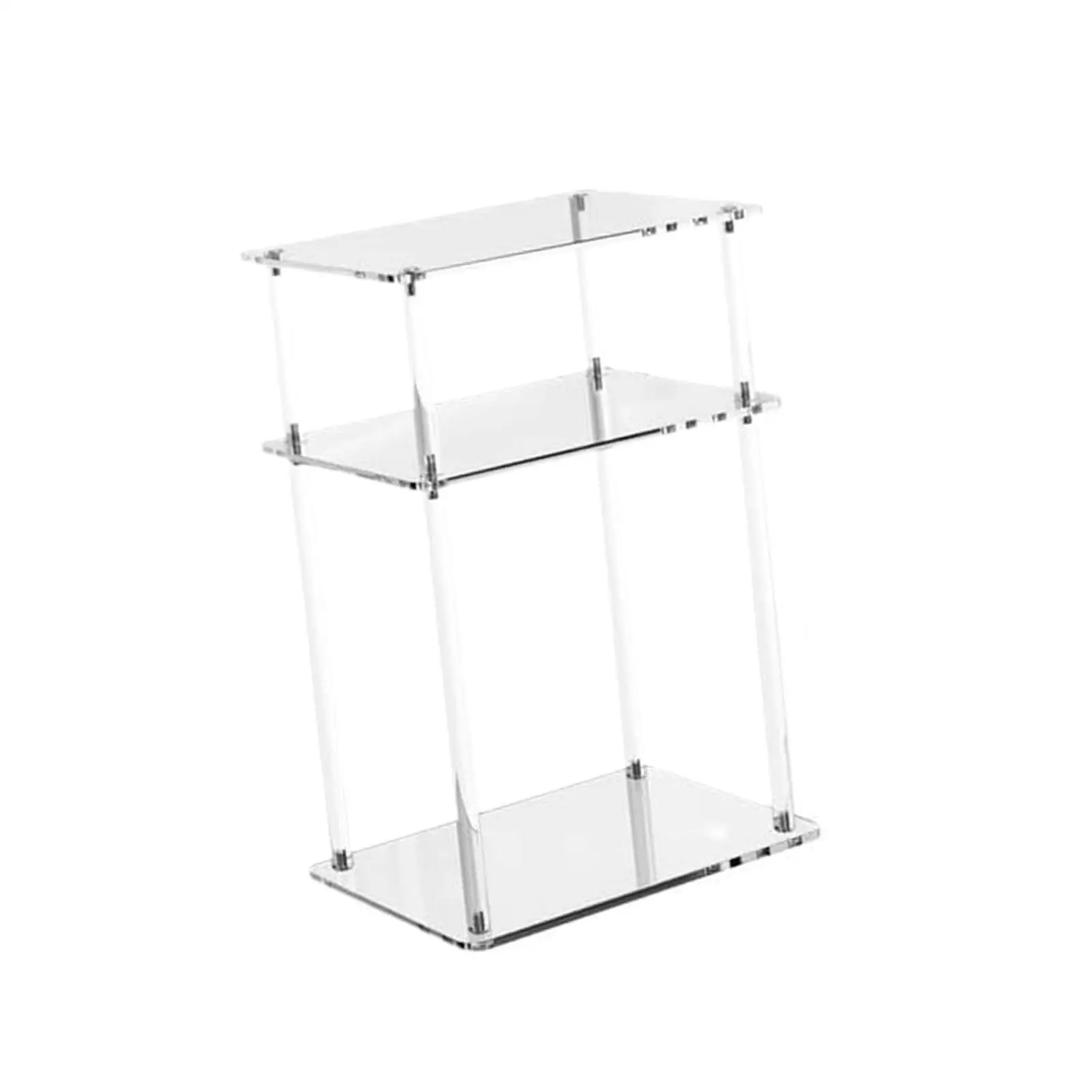 Acrylic Small Table NightStand 3 Tier End Table Modern for Small Space Small Bedside Table Rectangular NightStand for Hallway