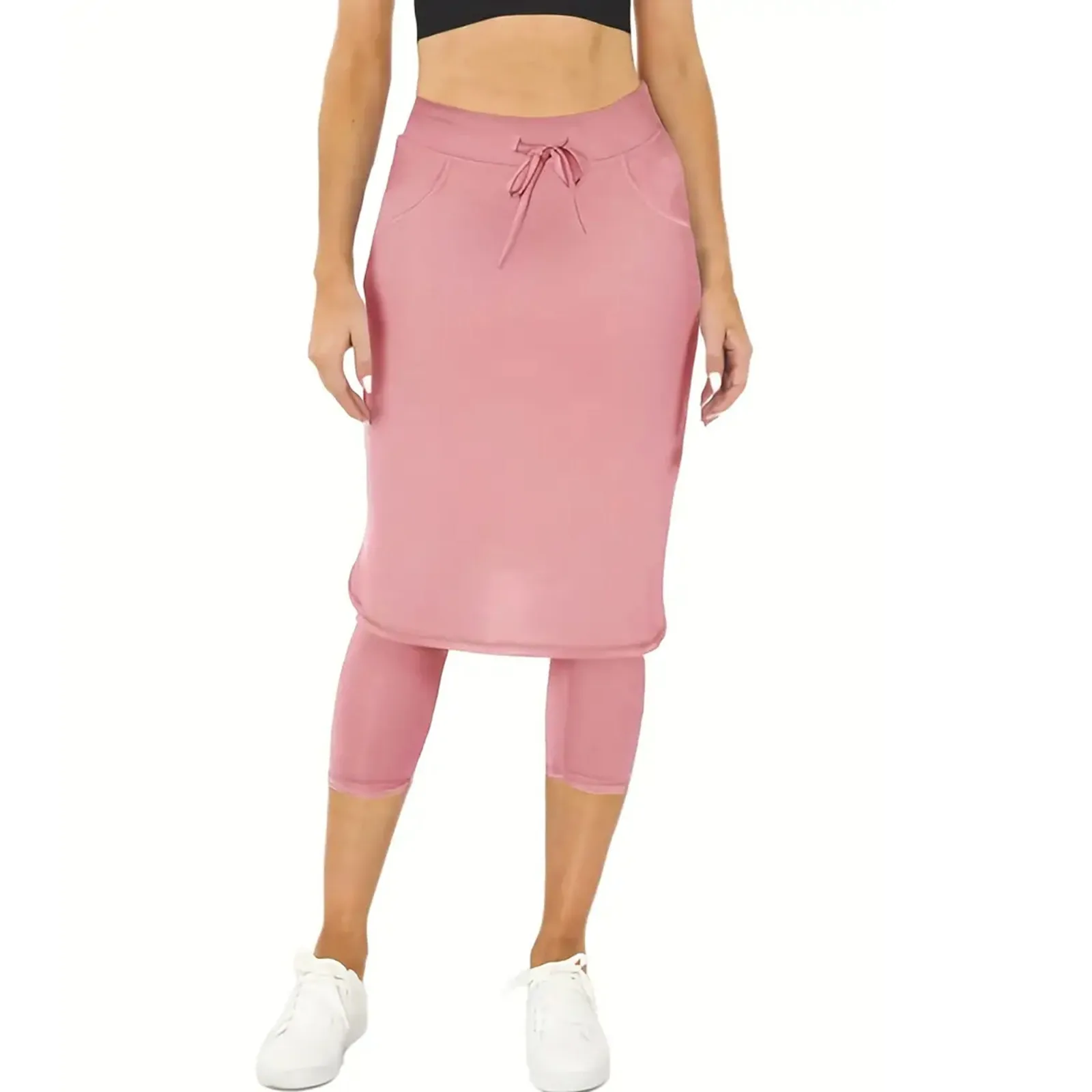 Women\'s Tennis Golf Skirts Workout Skirted Leggings Yoga Pants With Skirts Skorts Pockets Pants for Women Women’s Pants