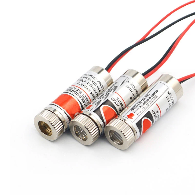 High Quality Red Line Laser Module 5mW 650nm Focus Adjustable Laser Head 5V Industrial Grade P0.05