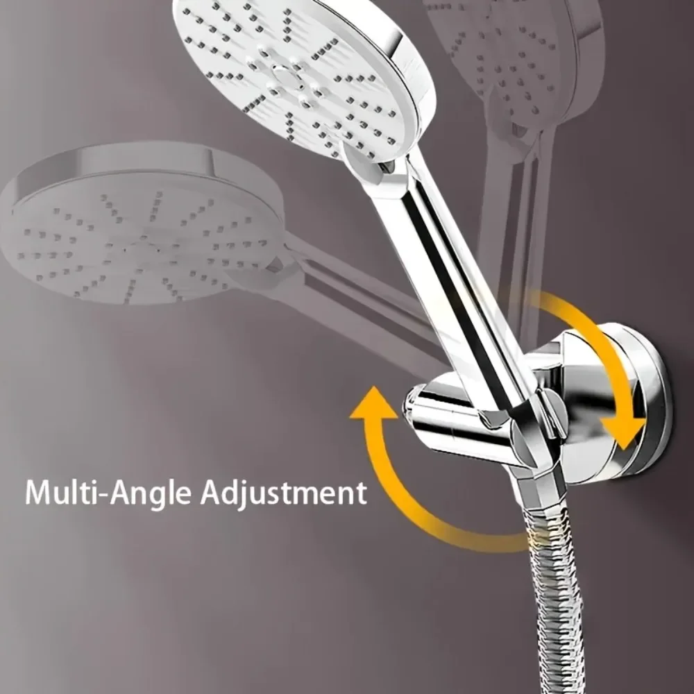1PC Suction Cup Adjustable Shower Head Holder Universal Without Drilling Shower Head Support Removable and Reusable Shower Base image 4