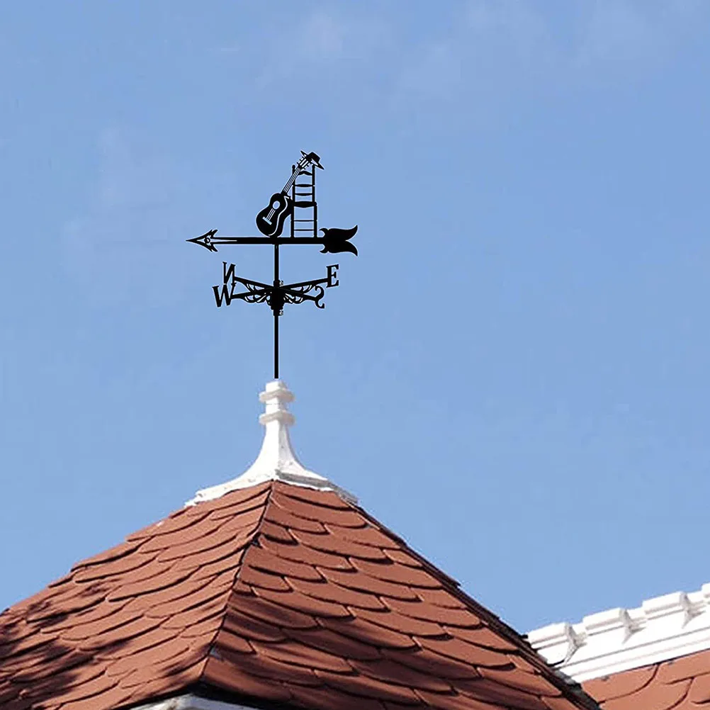 

Iron Guitar Metal Insert Weathervan Weathervane Durable Realistic Outdoor Decor Yard nament Garden Metal Insert