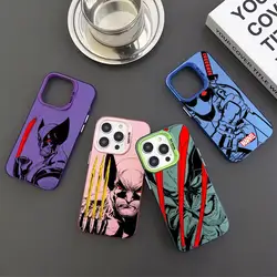 Marvel Wolverine Phone Case for Apple iPhone 15 Pro Max 14 16 Plus Silicone Hard PC Cover