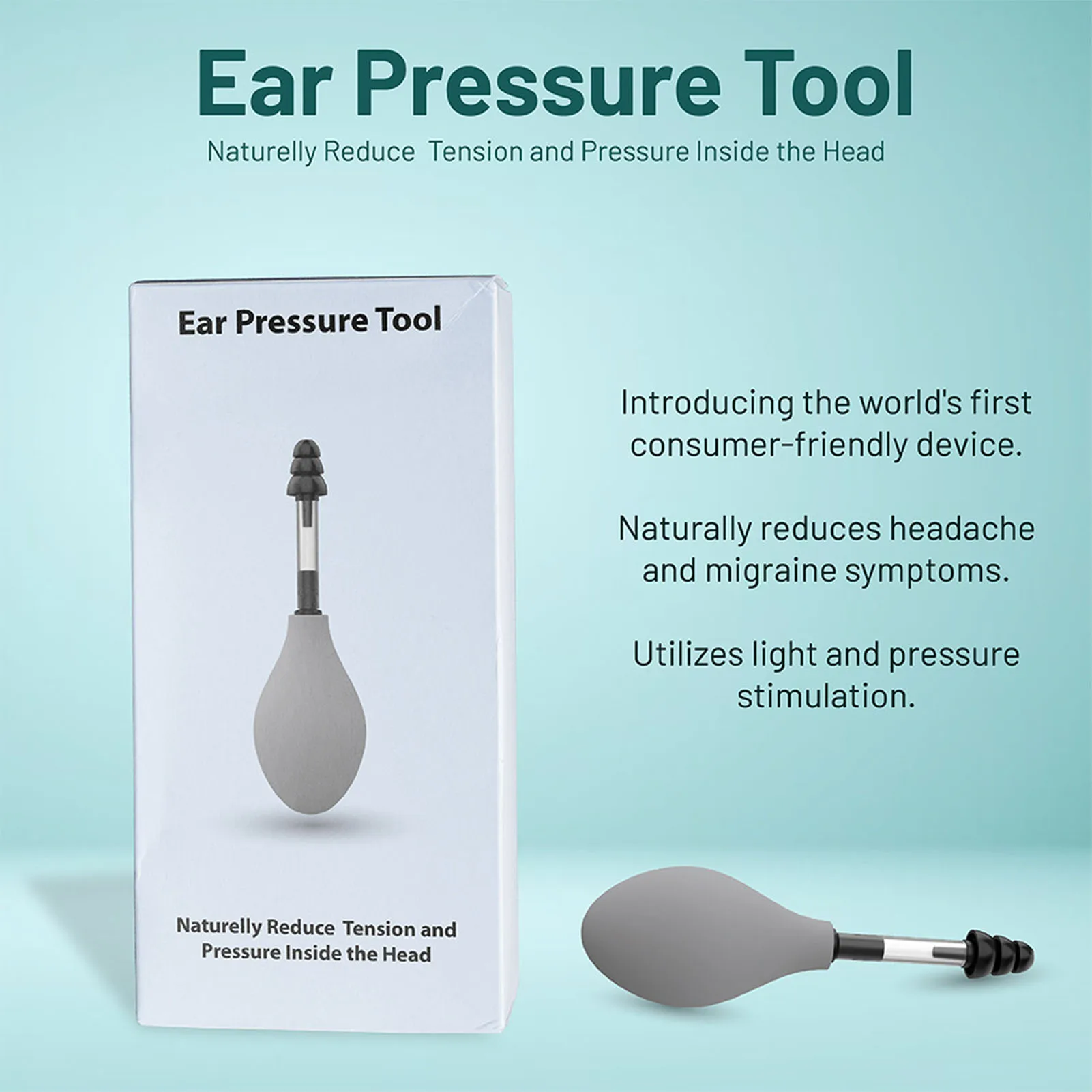 Reduce Tension Ear Pressure Tool Portable Silicone Inner Ear Pressure Tool For Headache Silicone Ear Pressure Tool