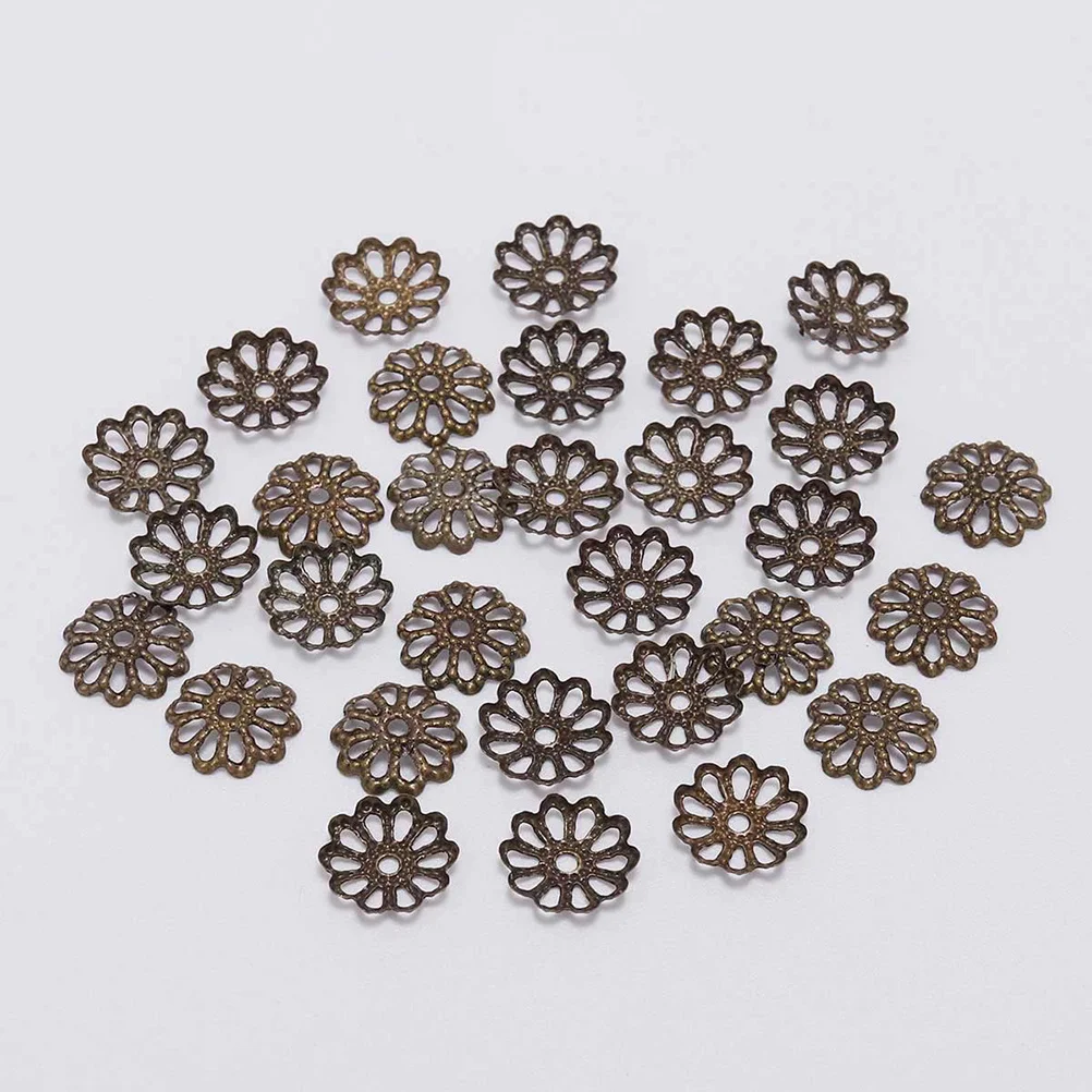 

1000Pcs 9Mm Metal Pendant Findings DIY Jewelry Making Accessories Flower Bead Caps End Caps for Necklace Bracelet Decoration