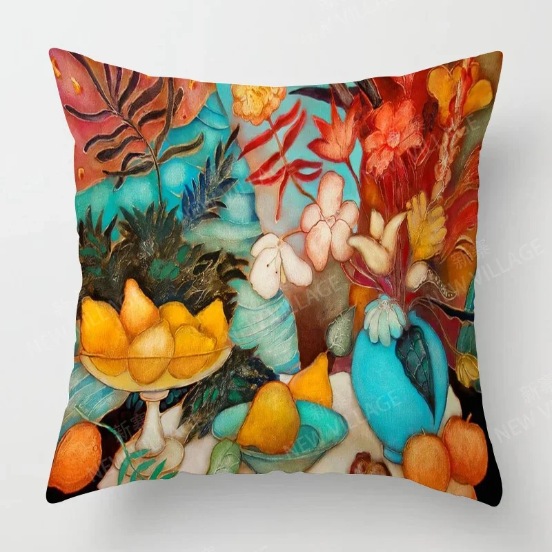 Home living room decoration cushion covers Vintage oil painting style throw pillow cover45*45 pillowcase 40x40cm 50x50 45x45