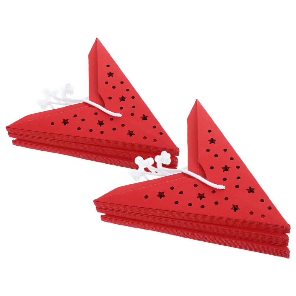 

6Pcs 35Cm White Paper Shade Nine-Pointed Hanging Light Fixture for Christmas Party Decorations Indoor Outdoor