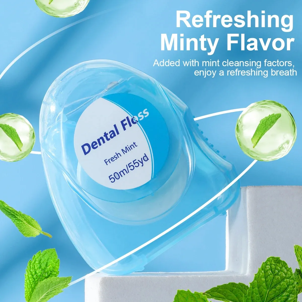 50m/Box Portable Dental Floss Oral Care Tooth Cleaner With Box Practical Health Hygiene Supplies Orals Cares Tools Fresh Breath