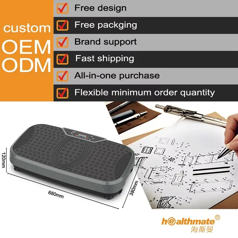 جهاز تحكم عن بعد محمول متحرك قابل للتعديل اتجاه الاهتزاز لوحة الاهتزاز اللياقة البدنية للمنزل وصول جديد #3