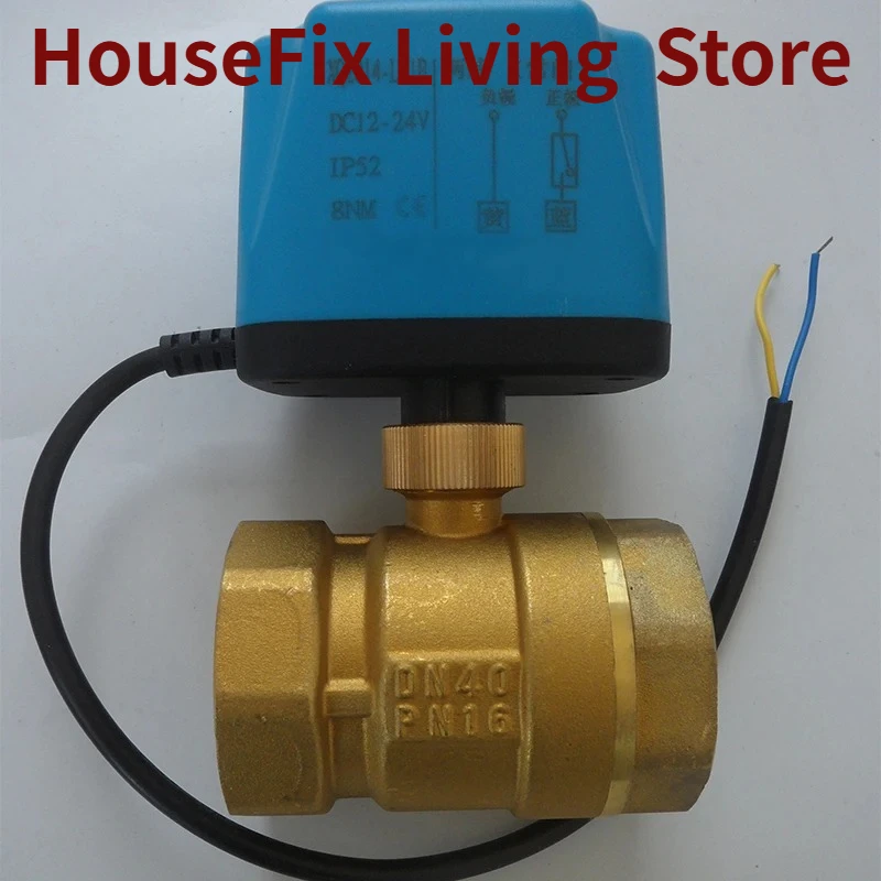Brass Motorized Ball Valve NC/NO 2-Wire for Water Gas  Control 1/2