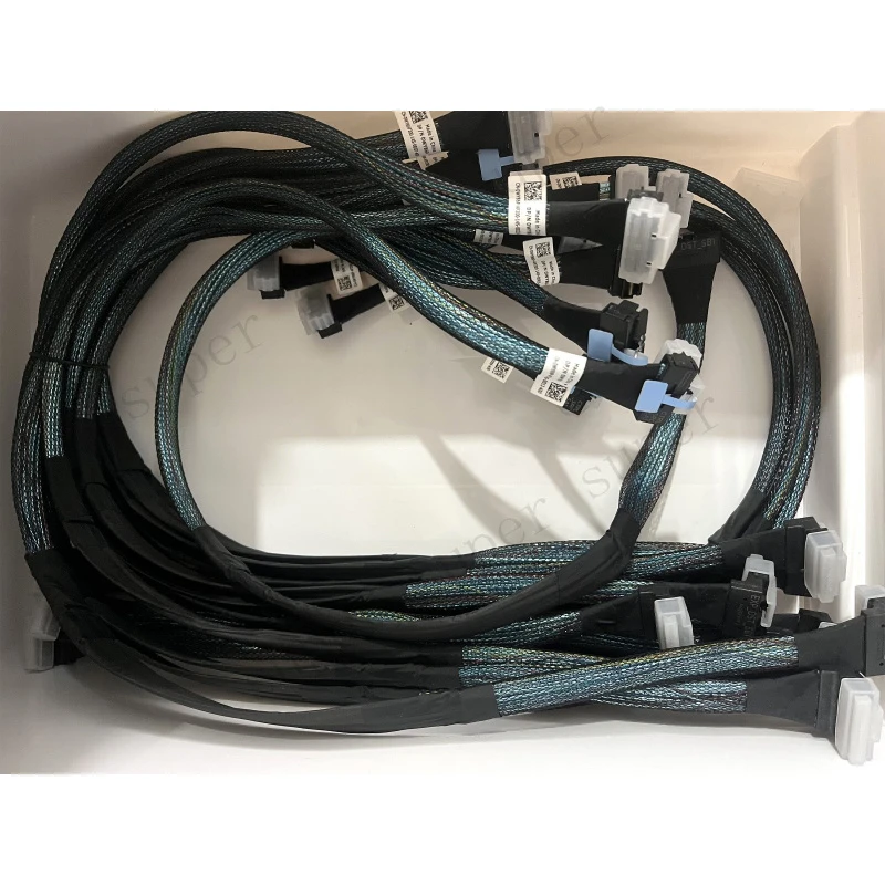 S+   1Pcs New for Dell PowerEdge R750 R7525 24 BAY Server PERC RAID SAS Cable WY86P