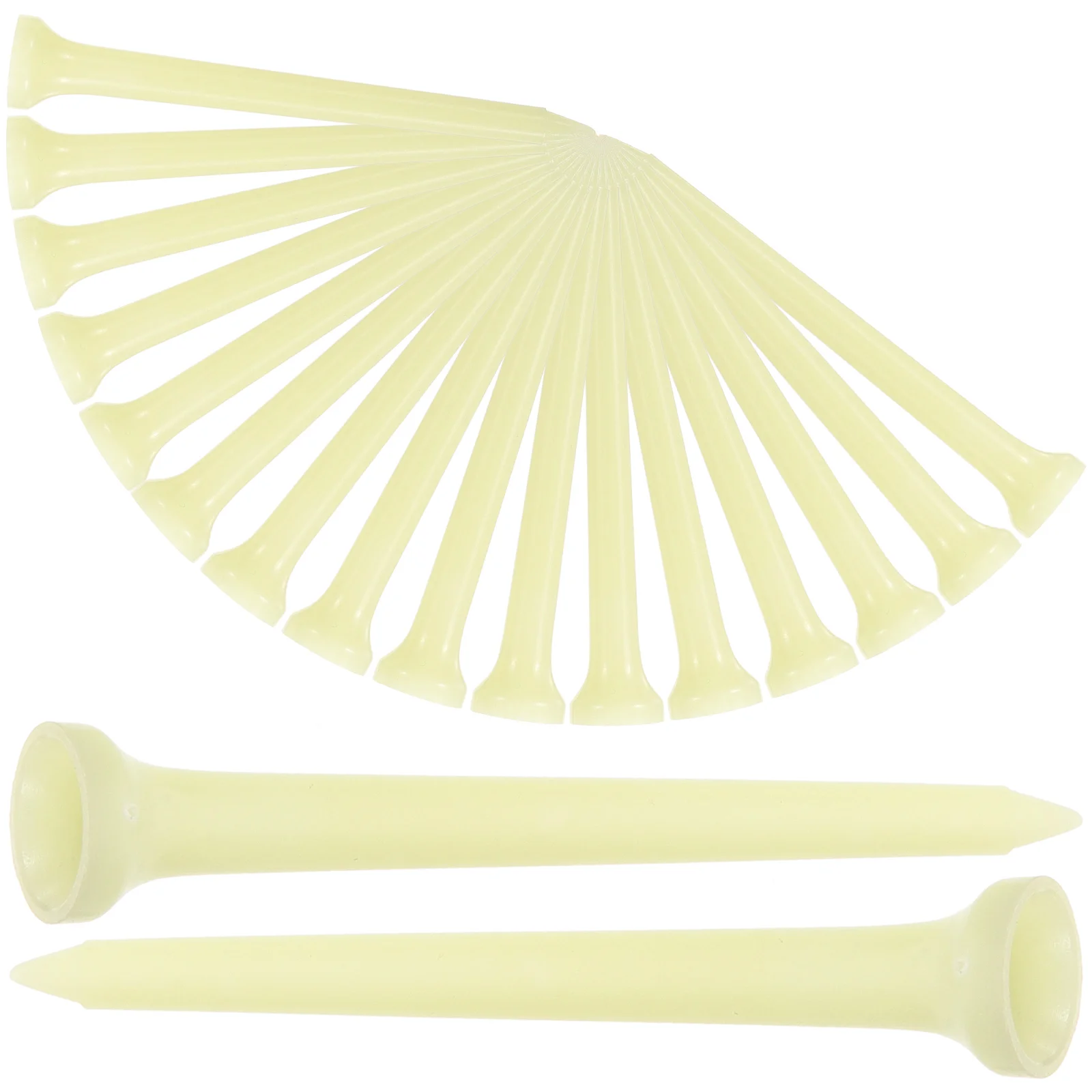 

20Pcs Luminous Golf Tees Professional Heavy Duty Reusable Plastic Spikes for Golf Training Convenient Storage Use