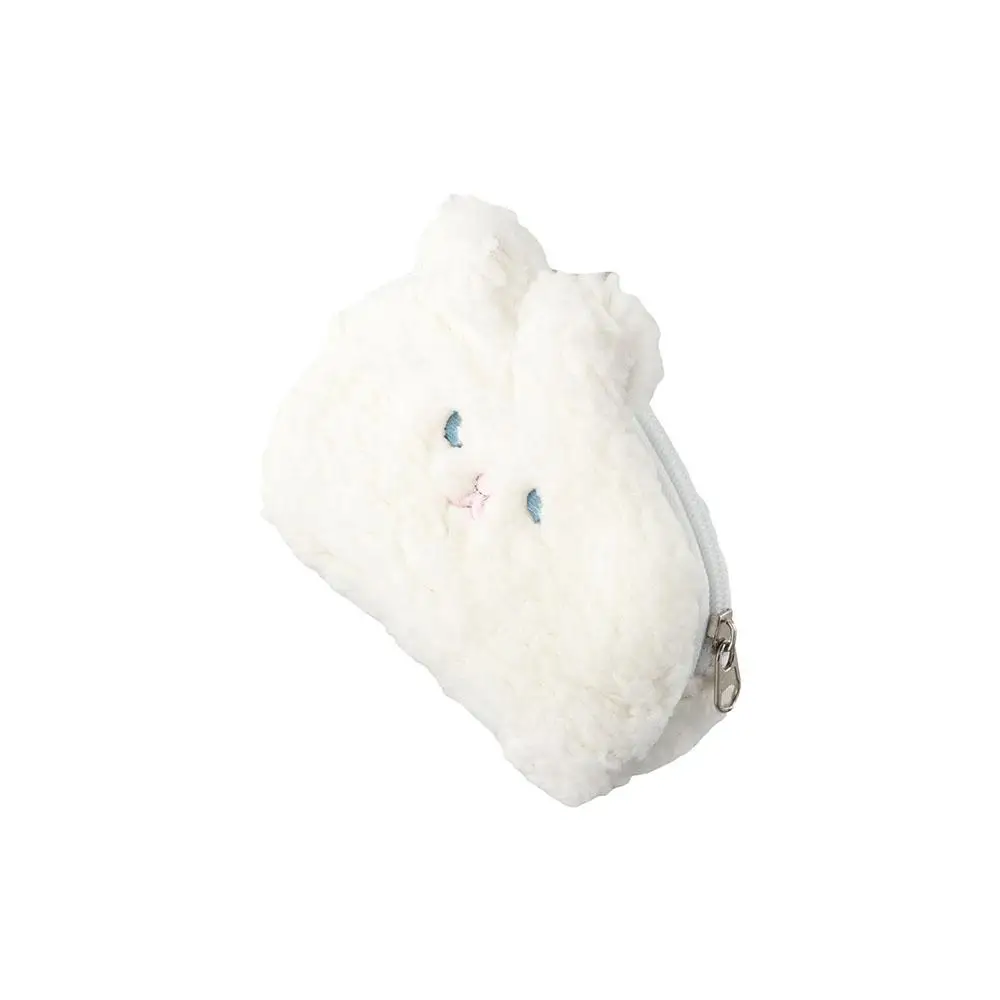 Large Capacity Plush Rabbit Coin Purse Zipper Plush Rabbit Animal Rabbit Money Bags Anime Cartoon Animal Zipper Bags