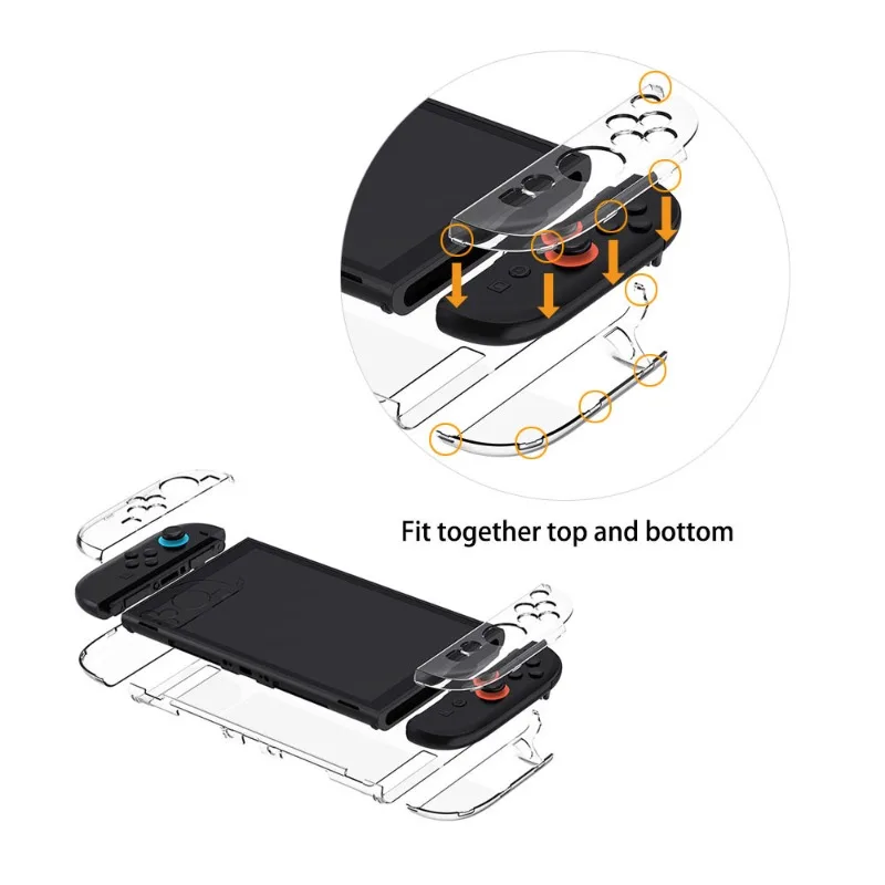 For Nintendo Switch 2 Gaming Console - PC Split Crystal Case / Transparent Protective Cover