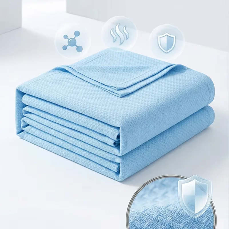 100% Bamboo Fiber Thin Summer Blanket Soft Breathable Sofa Bed Cooling Blanket for Adults Kids Lightweight Air Conditioner Quilt