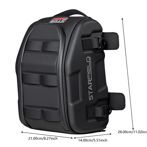 Imagen 2 del producto Bolsa de tanque magnética para motocicleta, bolsa de tanque de combustible negra impermeable, bolsa lateral para asiento trasero de motocicleta de gran capacidad para BMW R1200gs R1250gs ﻿