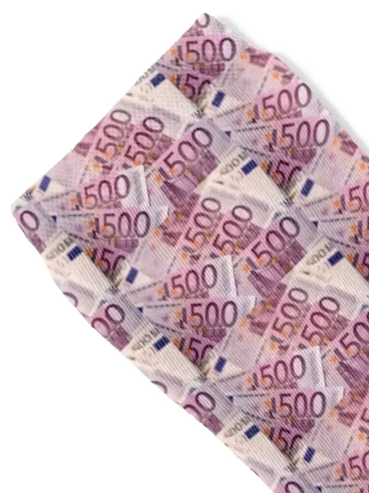 500 euro bill!!! Socks hiphop christmas gifts Novelties Socks Male Women's