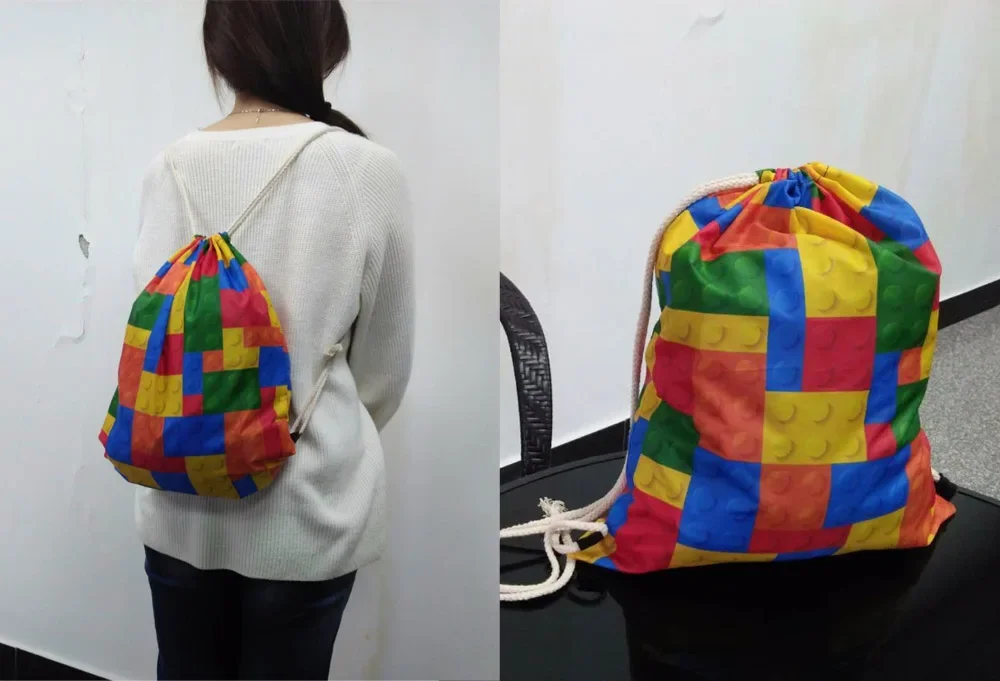 Drawstring Bag Custom You Name Logo Image Pouch Backpack Pull Rope Gym Sack Mochila Knapsack Storage Pouch