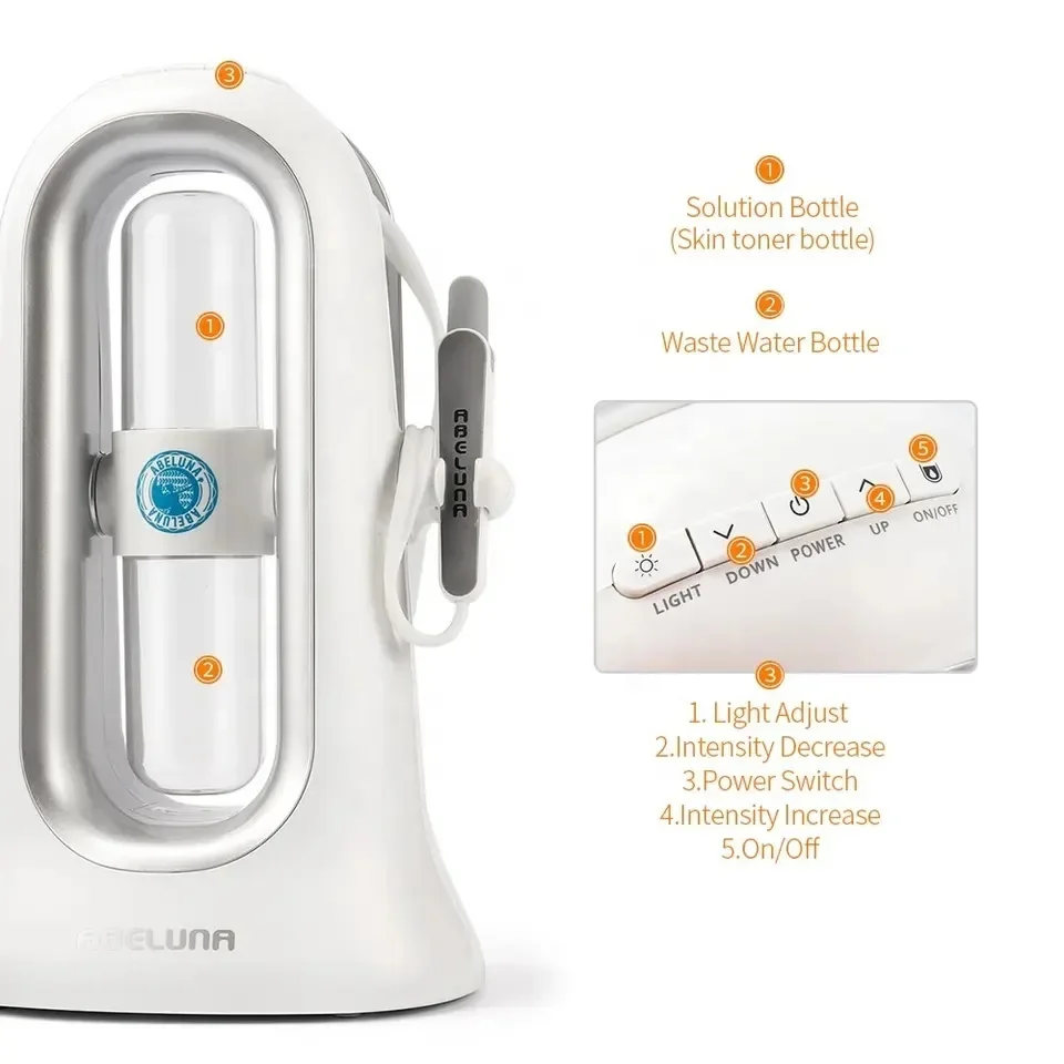 

lМногофункциональный миниатюрный косметический инструмент для домашнего использования для лица, очищающая вода для лица, дермабразия, увлажнение, кислородный аппарат для лица