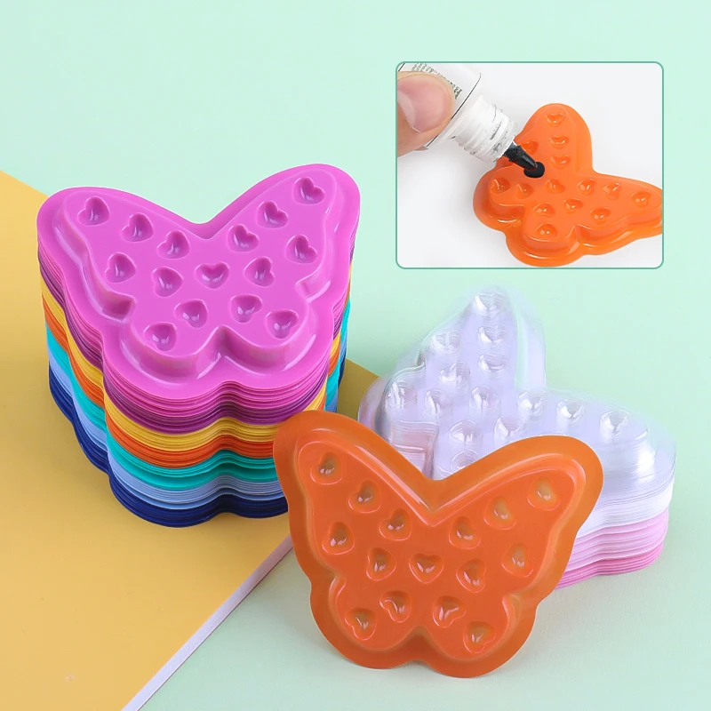 100 Uds. Soporte de pegamento para pestañas de mariposa desechable, almohadillas adhesivas, herramienta de extensión de pestañas postizas, suministros profesionales, herramientas de maquillaje