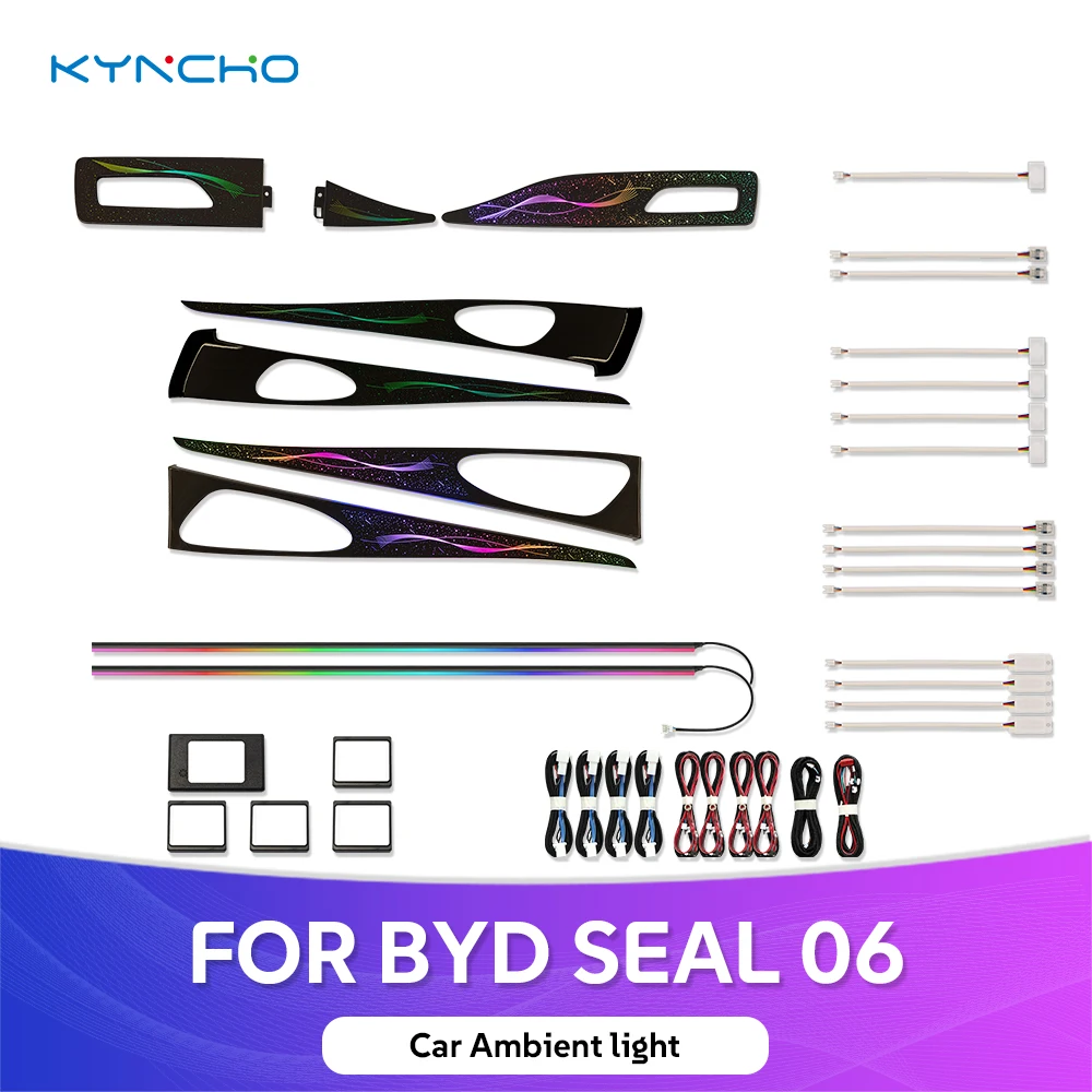 KYNCHO For BYD Seal 06 Car Interior LED Auto Interior Lighting Car Ambient Light Symphony Smart Automotive Ambient Lighting