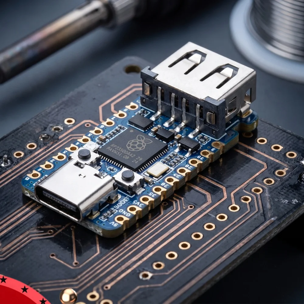 RP2350-USB-A Mini Development Board Dual Core Dual Architecture 150MHz Operating Frequency Type-C Interface 15 GPIO Pins for DIY