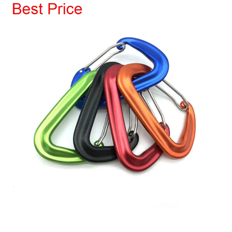 100Pcs High Strength 7075 Aviation Aluminum 6061 Aluminum Alloy Mountaineering Buckle Outdoor Rock Climbing Large Pull Buckle