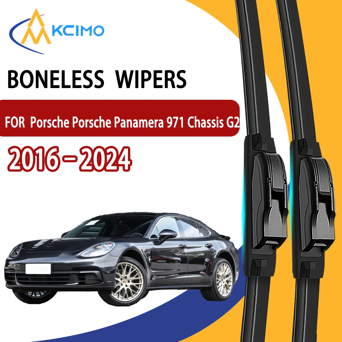 

2Pcs Front Windshield Wiper Blades For Porsche Porsche Panamera 971 Chassis G2 2016–2024 Windscreen Window Car Accessories