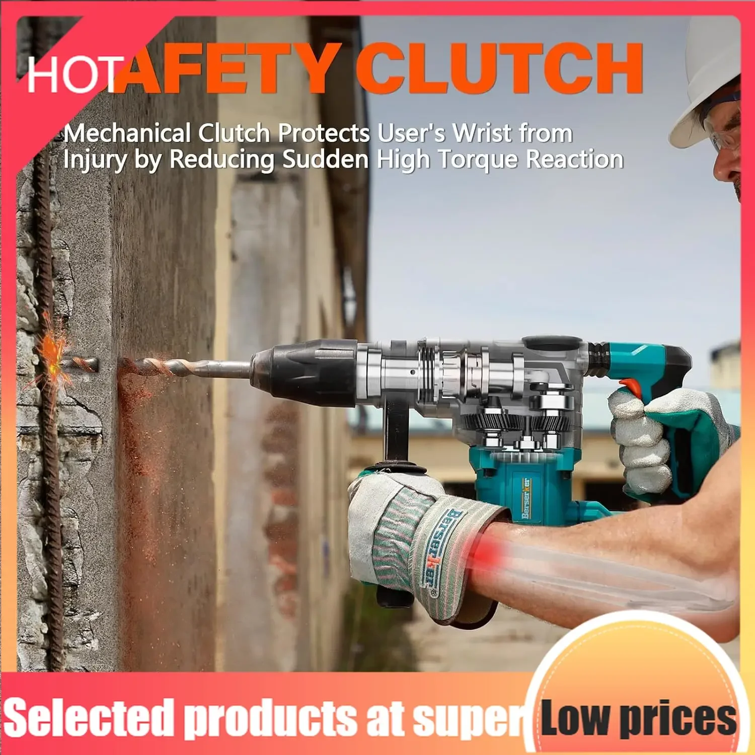 

Competitive Item-1-9/16" SDS-Max Heavy Duty Rotary Hammer Drill With Vibration Control,Safety Clutch,13 Amp 3 Functions Demoliti